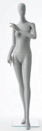 Manacanh Nữ 102 - Nhựa Trắng  - Đứng co tay trái ngang ngực